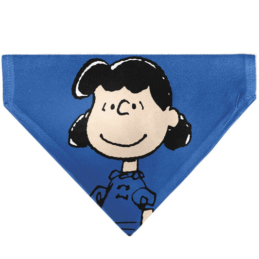 Lucy van Pelt Smiling Pet Bandana, Blue